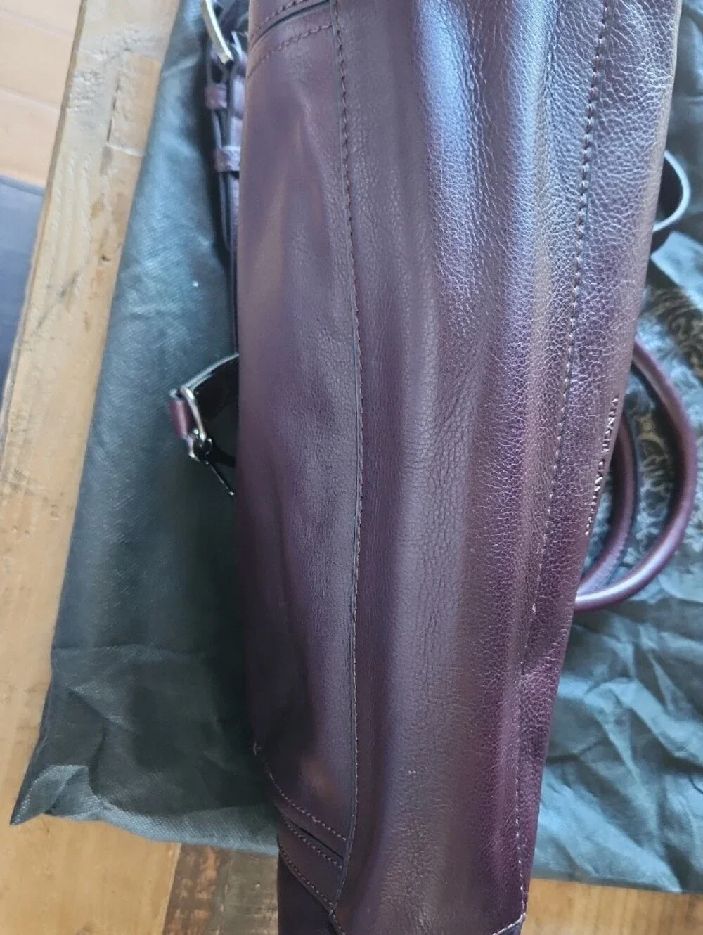 Vince Camuto Leather Purse Bag in Deep Plum